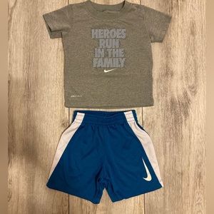 Nike Boys 24 Months Short Set Outfit Heroes Run In The Family